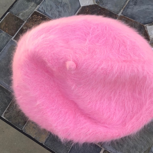 Pink Fuzzy Beret | Poshmark